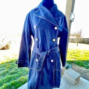 NWT nine and co long denim coat